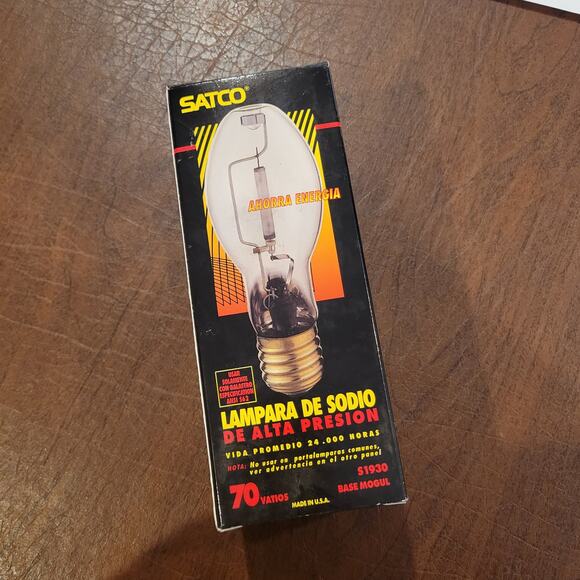 Satco S1930 70W High Pressure Sodium Lamps Mogul Base HID Bulbs New - Picture 5 of 9